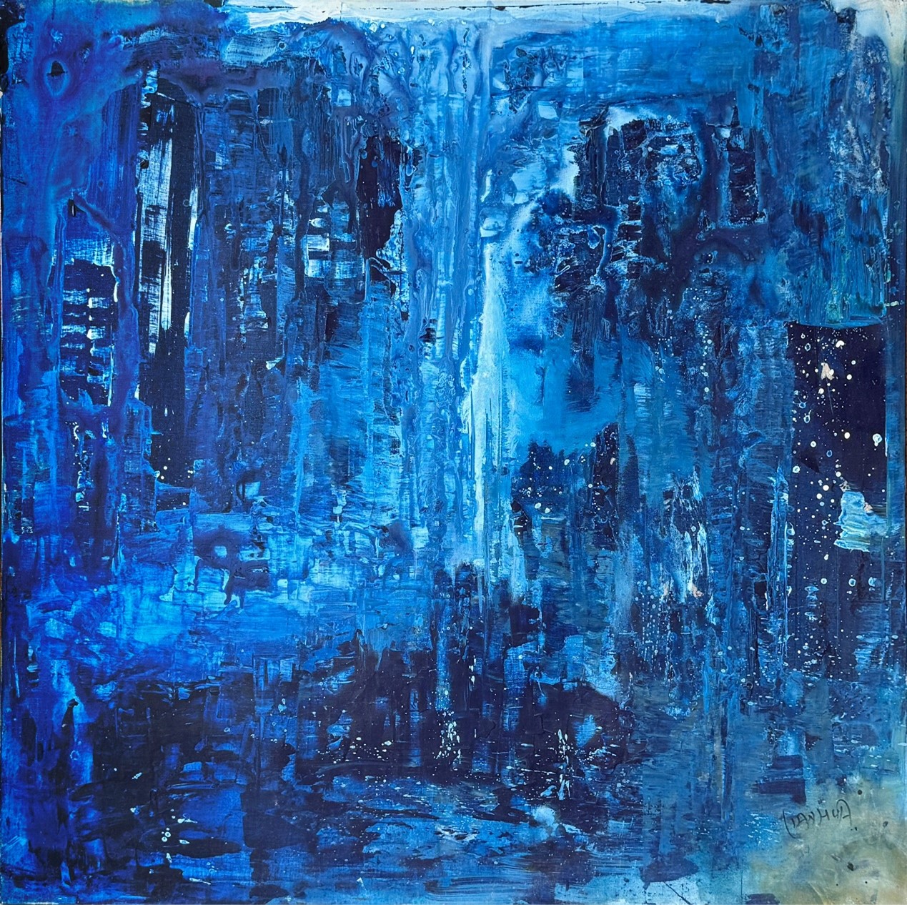 <h2>海上繁花系列4 </h2><p>作者：周连华</p><p>创作年代：2018年</p><p>规格：120cm×120cm</p><p>品类：布面雨露麻布丙烯</p>